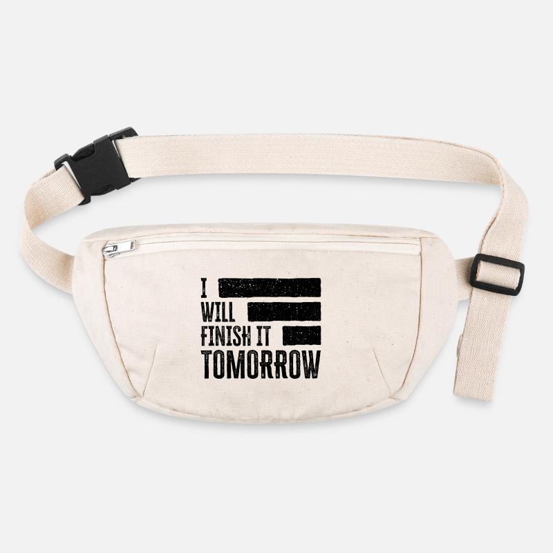 Drôle de design « Je le terminerai demain » Sac banane recyclé Stanley/Stella