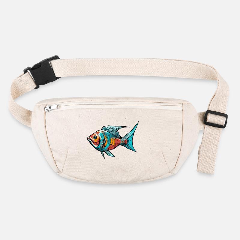 Colorful Graffiti Fish Stanley/Stella recycled Hip Bag 