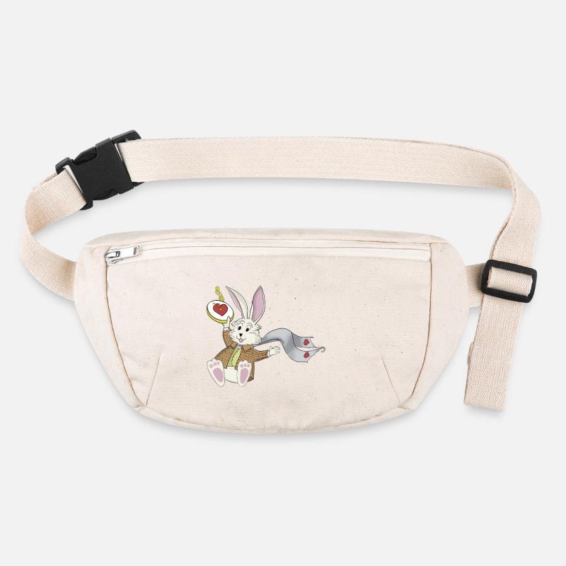 Weißes Kaninchen Stanley/Stella recycelte Gürteltasche