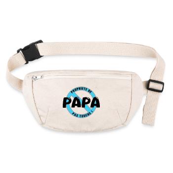 Propriété de papa, noir - Sac banane recyclé Stanley/Stella - blanc naturel - Devant