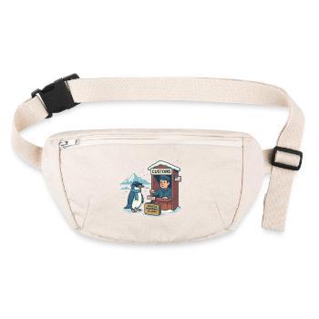 Drôle de pingouin dessin animé Coutumes et satire - Sac banane recyclé Stanley/Stella - blanc naturel - Devant