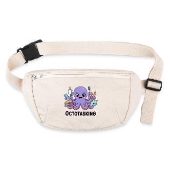 Octotasking octopus en mode multitâche - Sac banane recyclé Stanley/Stella - blanc naturel - Devant