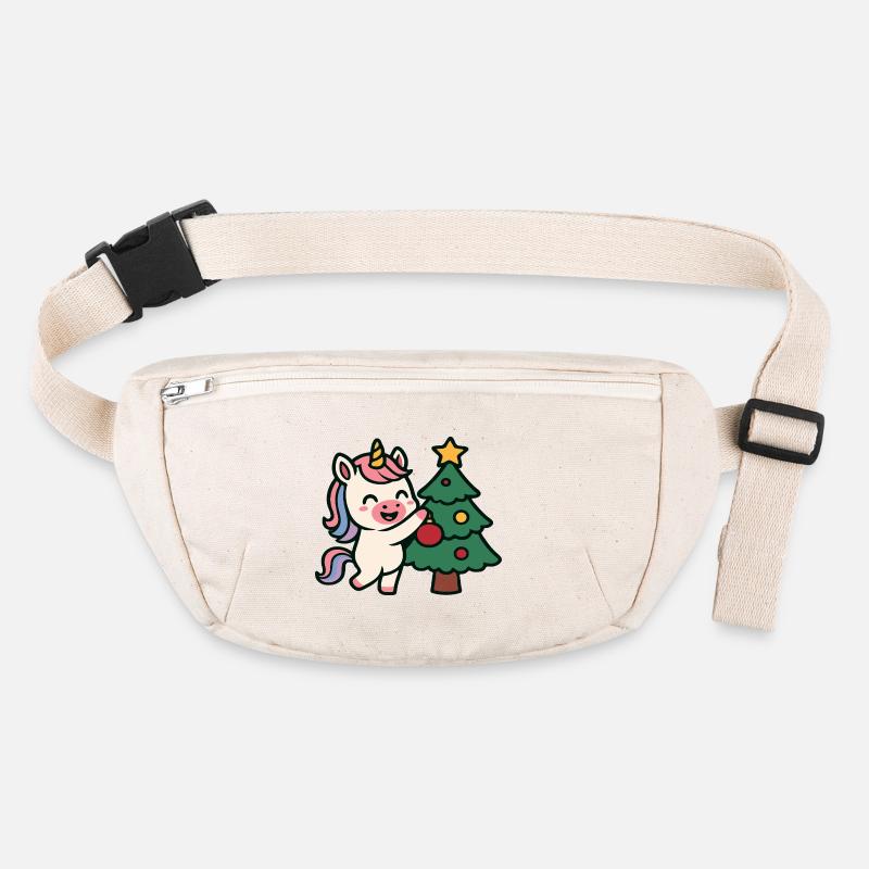 Niedlicher Einhorn-Weihnachtsbaum Stanley/Stella recycelte Gürteltasche