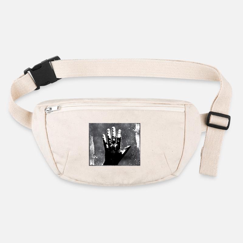 Handsilhouette GrungeMonochrome Stil Stanley/Stella recycelte Gürteltasche