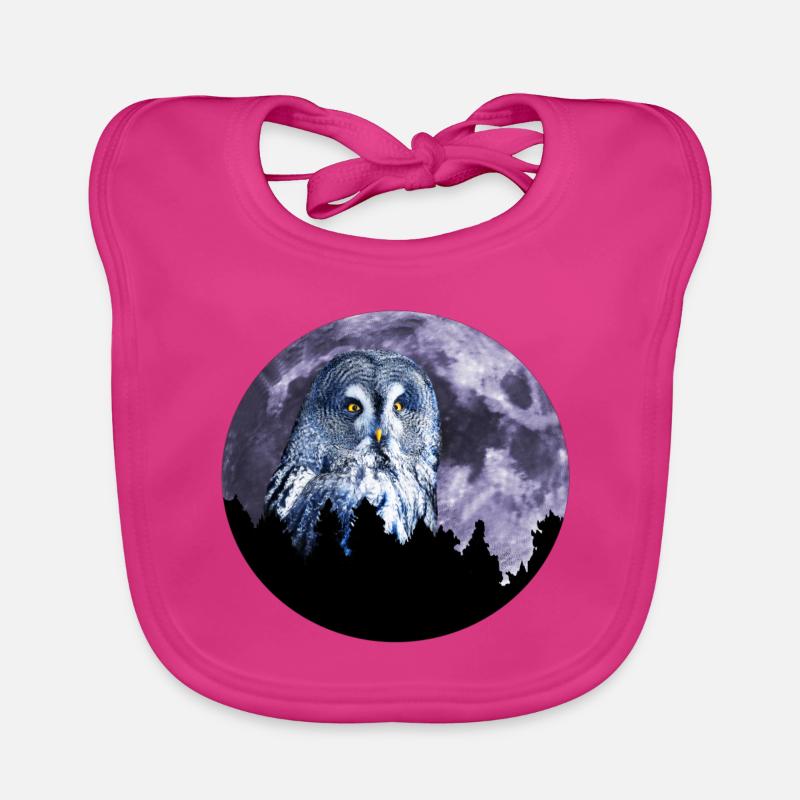 Die große Eule Baby Bio-Lätzchen