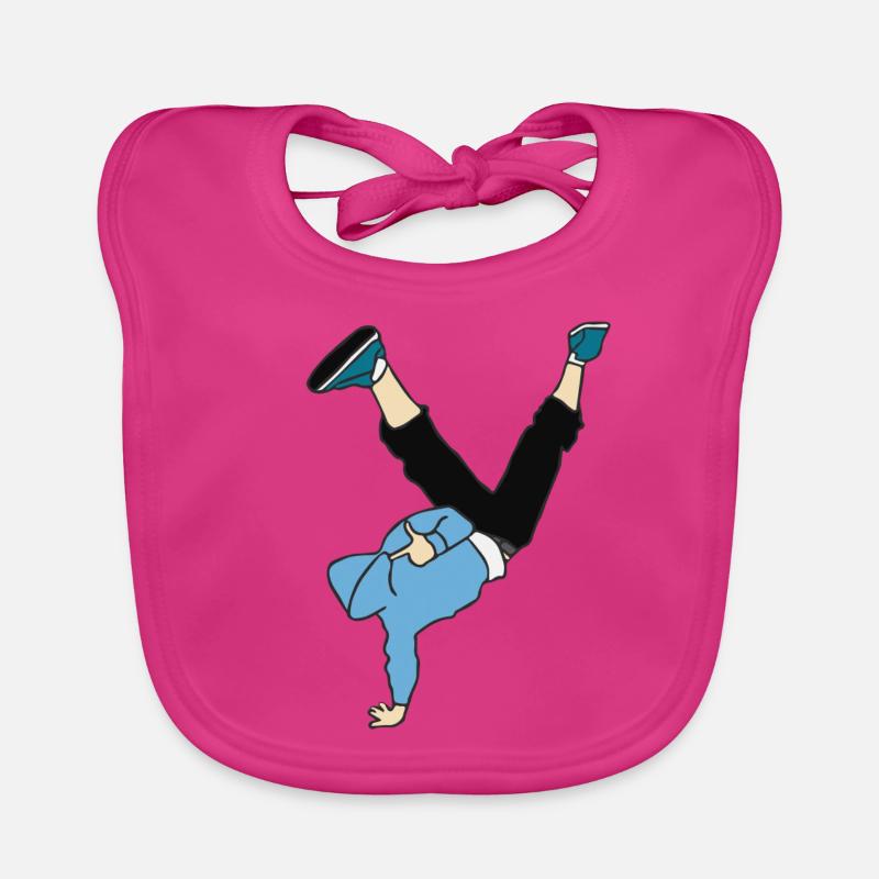 Break dance dancer Organic Baby Bibs