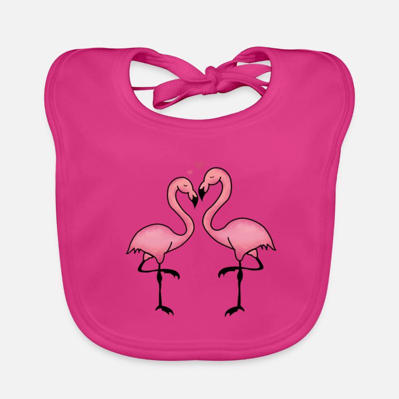 flamingos Liebe Baby Bio-Lätzchen
