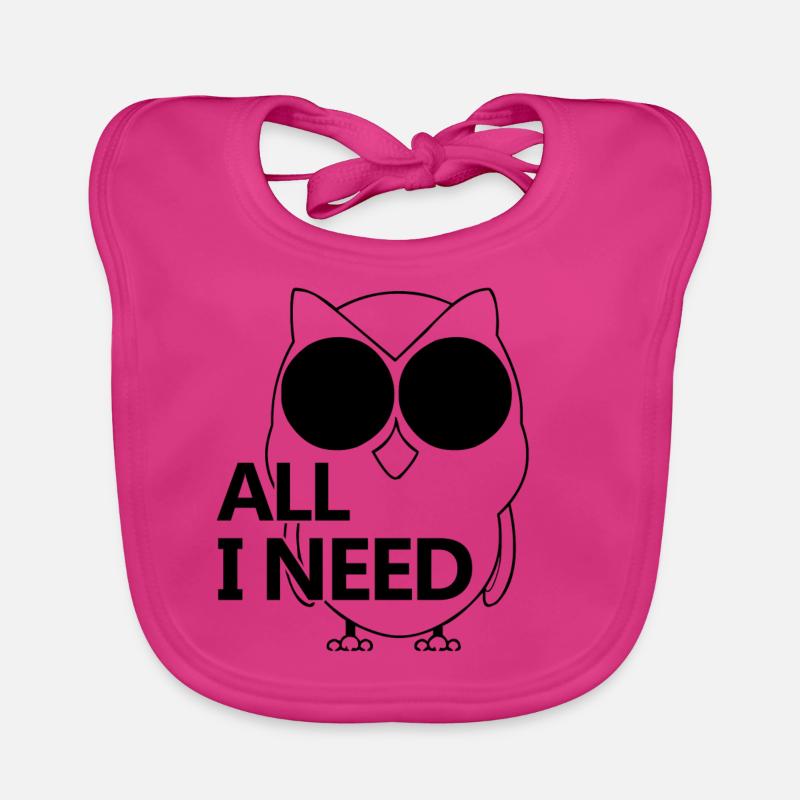 Eule - All I Need Baby Bio-Lätzchen