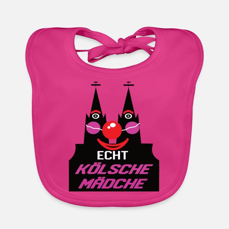 Kölner Karneval Alaaf Echt koelsche Maedche Baby Bio-Lätzchen
