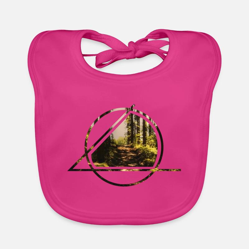 Forest trees sun hiking plant gift Organic Baby Bibs