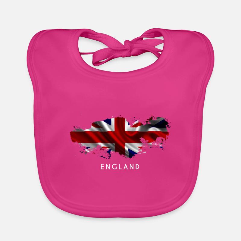 Drapeau Angleterre Royaume-Uni Drapeau Cadeau Bavoir bio Bébé