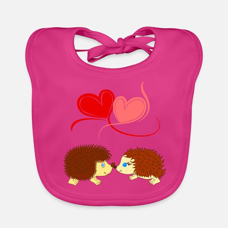 Igel - Liebe überwindet Stacheln - Comicstyle Baby Bio-Lätzchen