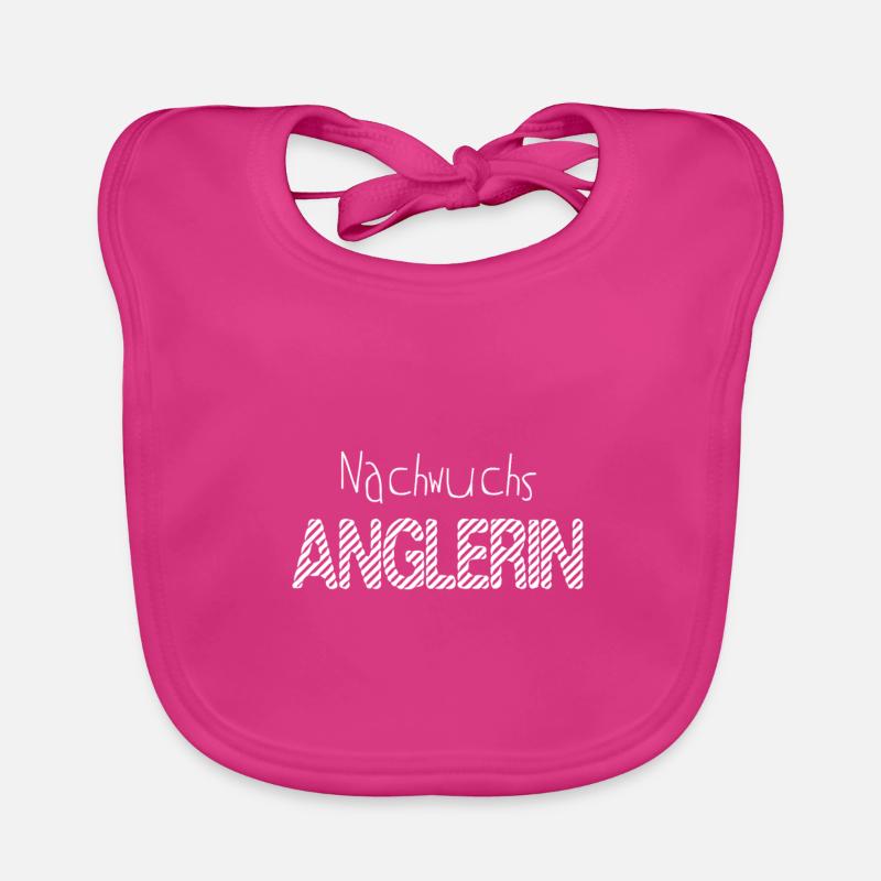 Nachwuchs Anglerin - Baby Bio-Lätzchen - Fuchsia