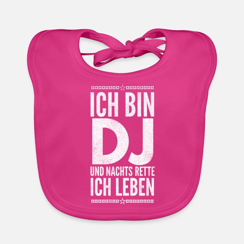 DJ Deejay Musik Techno Music Turntable Geschenk Baby Bio-Lätzchen