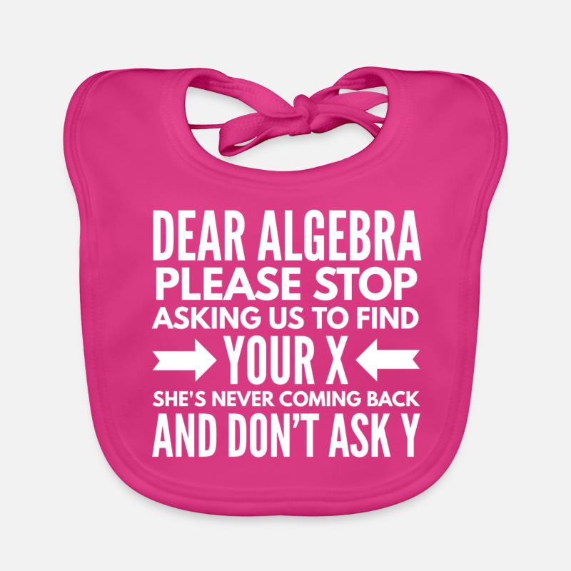 Algèbre Math Mathématicien Math Cadeau - Bavoir bio Bébé - fuchsia