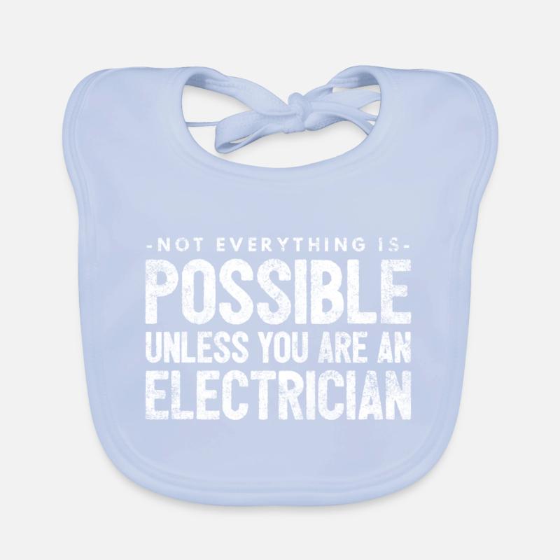 Elektriker Strom Elektrik Beruf Geschenk Baby Bio-Lätzchen
