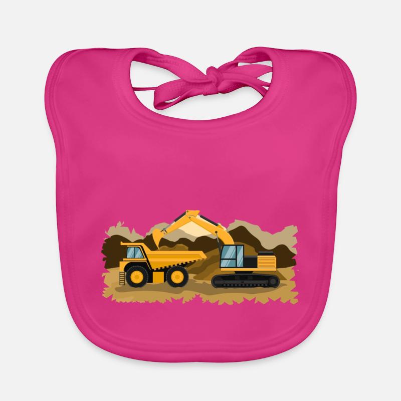 Bagger Kipper Geschenk Geschenkidee Baby Bio-Lätzchen