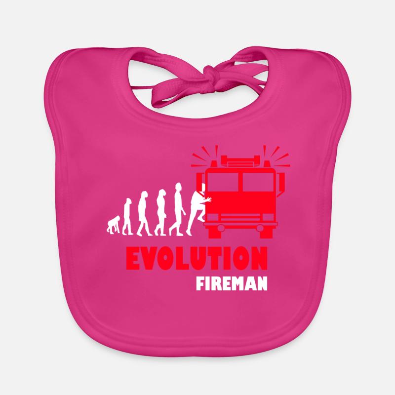 Feuerwehr Fireman Evolution Baby Bio-Lätzchen