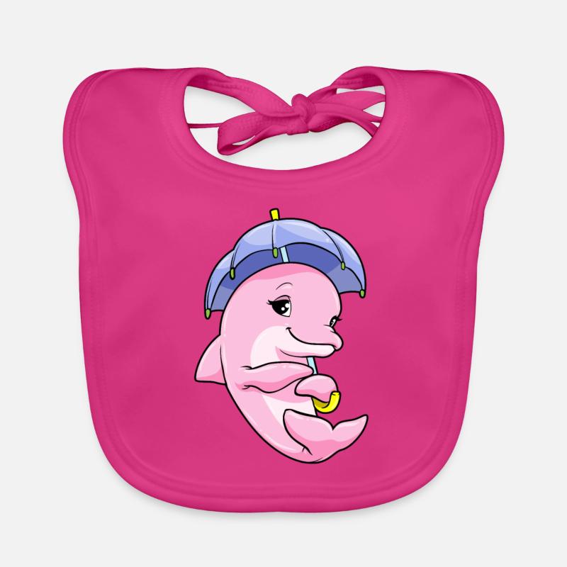 Dauphin avec un parapluie Bavoir bio Bébé