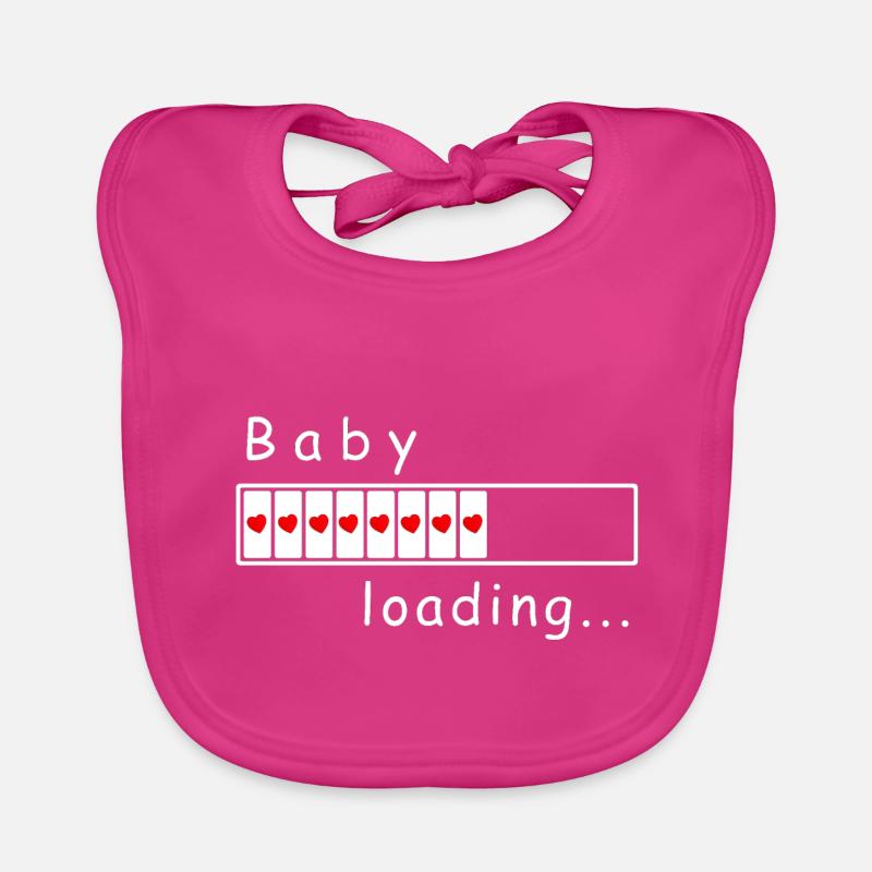 baby loading. baby loadable with hearts Organic Baby Bibs