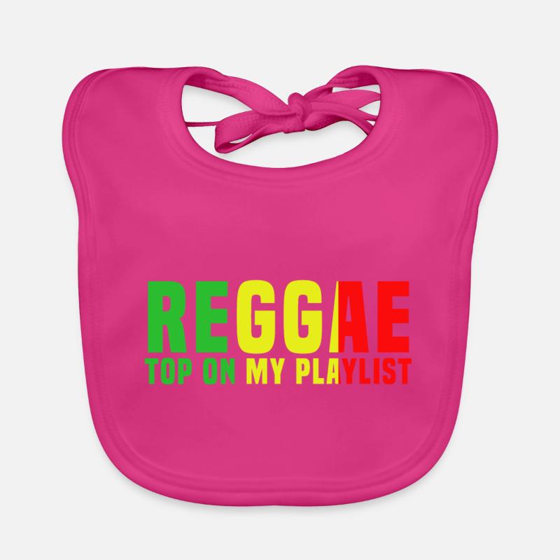 reggae - Bavoir bio Bébé - fuchsia