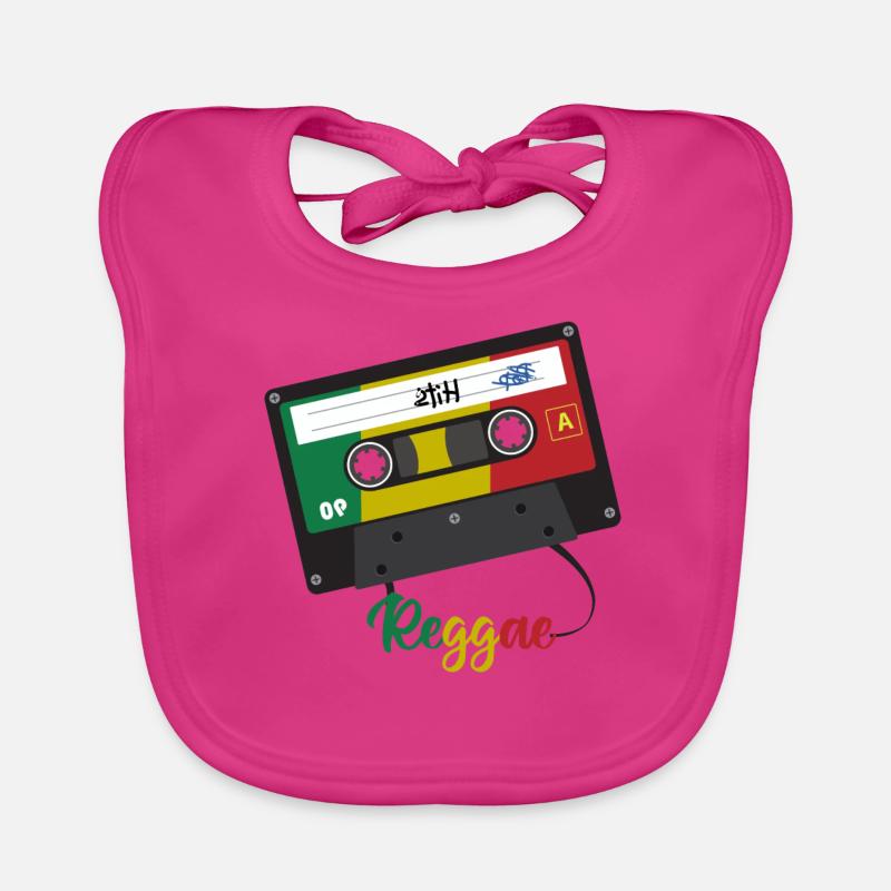 Groupe reggae - Bavoir bio Bébé - fuchsia