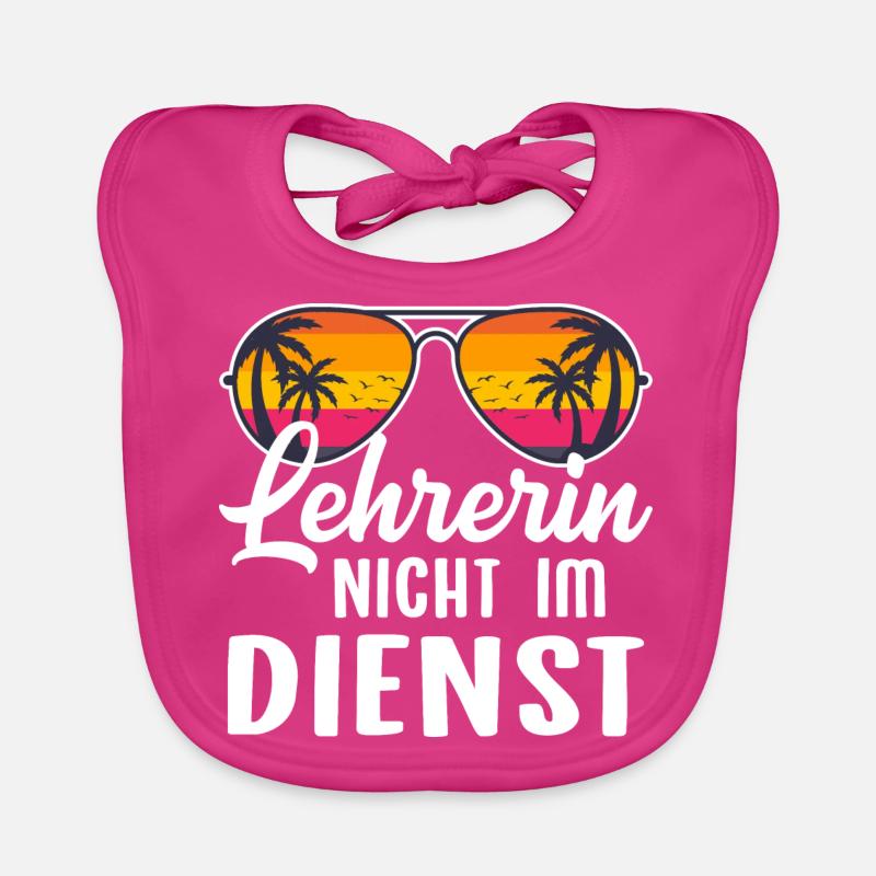 Lehrerin Lehrer Schule urlaub Geschenk Baby Bio-Lätzchen