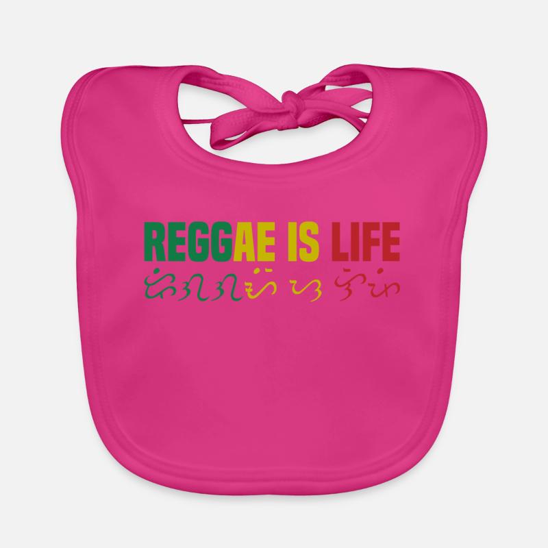 Reggae ist Leben - Baby Bio-Lätzchen - Fuchsia