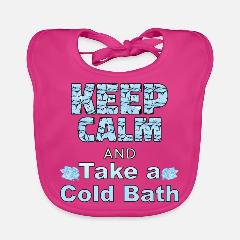 Keep Calm and Take a Cold Bath Winter Bathers Bavoir bio Bébé