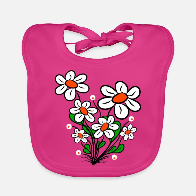 Gänseblümchen Margeriten Blumenranke Blüte blumig Baby Bio-Lätzchen
