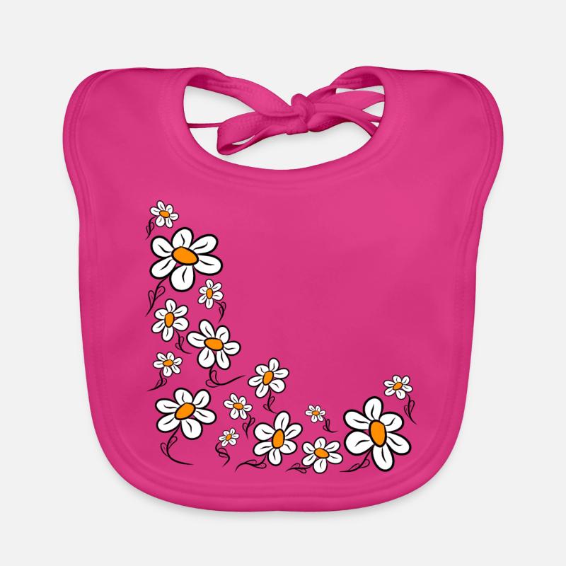 Gänseblümchen Margeriten Blumenranke Blume blumig Baby Bio-Lätzchen