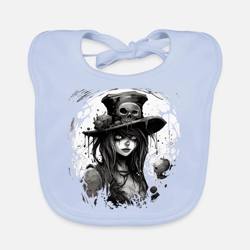 Emo Horrorpunk Mädchen Baby Bio-Lätzchen