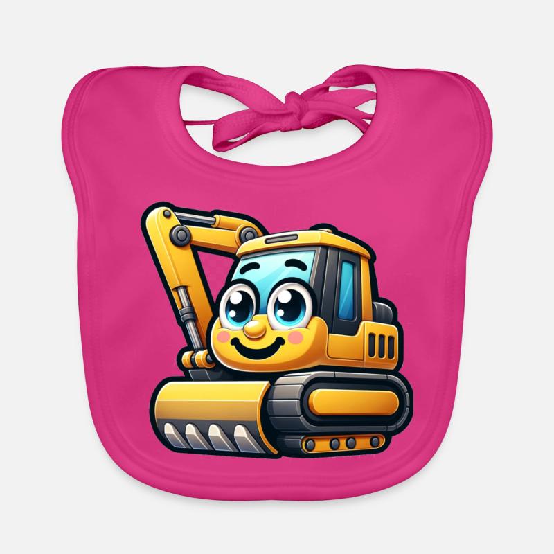 Bagger Design Geschenk Geschenkidee Baby Bio-Lätzchen