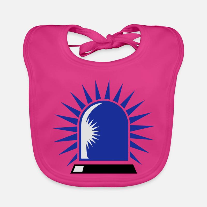rotating blue beacon light Organic Baby Bibs