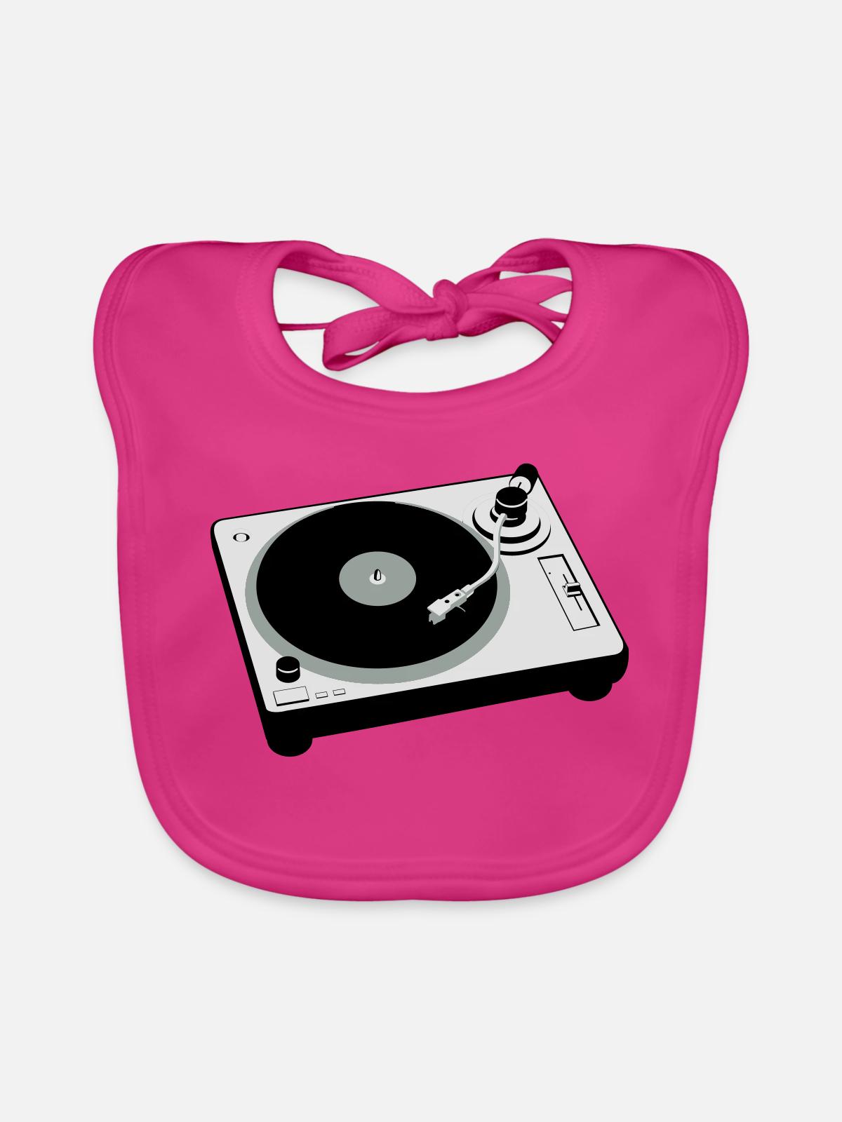 Turntable - Baby Bio-Lätzchen - Fuchsia - Vorne