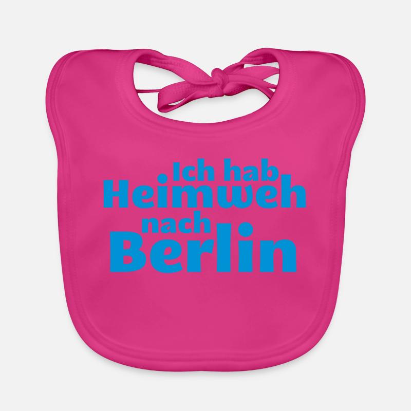 Berlin - la nostalgie de Berlin - Bavoir bio Bébé - fuchsia