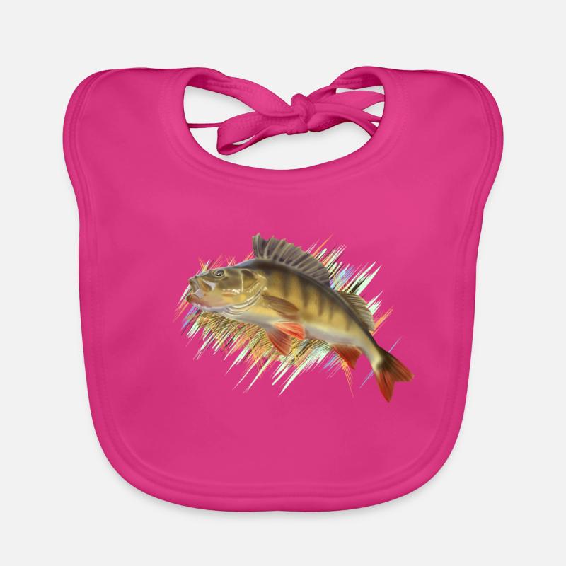 Perch - Bavoir bio Bébé - fuchsia