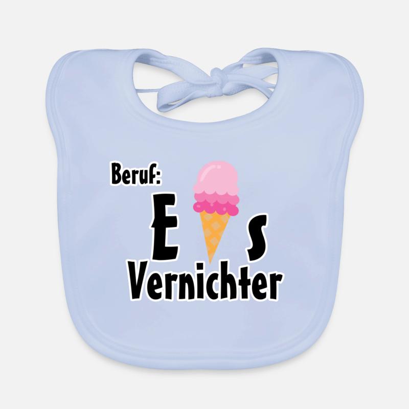 Beruf - Eisvernichter Geschenk Eis Sommer Baby Bio-Lätzchen
