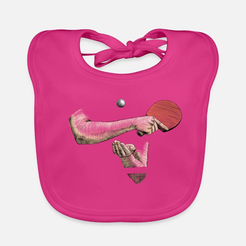 Ping-pong - Bavoir bio Bébé - fuchsia