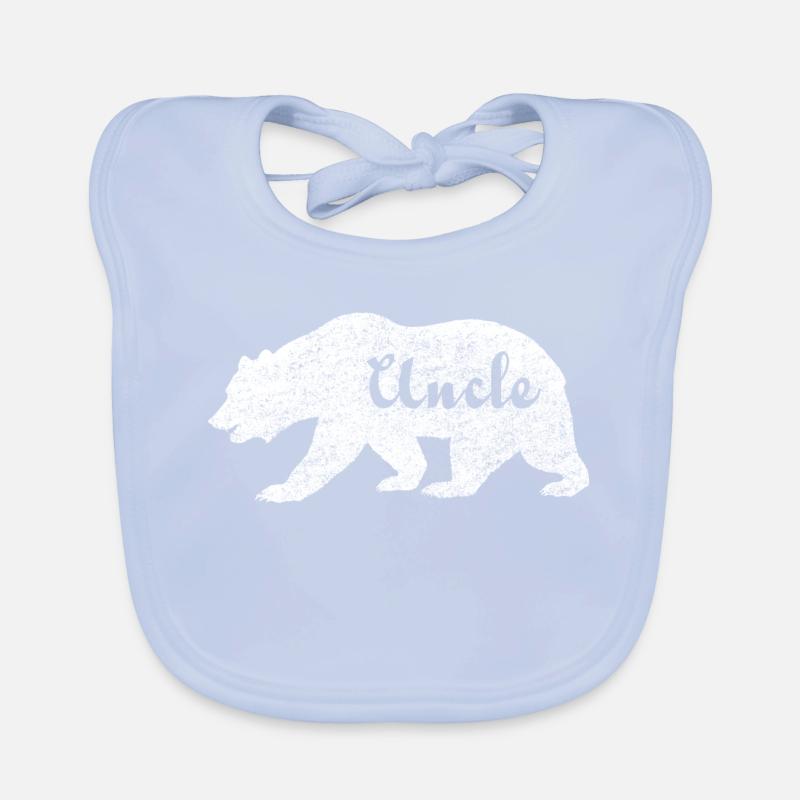 Oncle ours. Cadeaux pour oncles. Camping. Faune. Bavoir bio Bébé