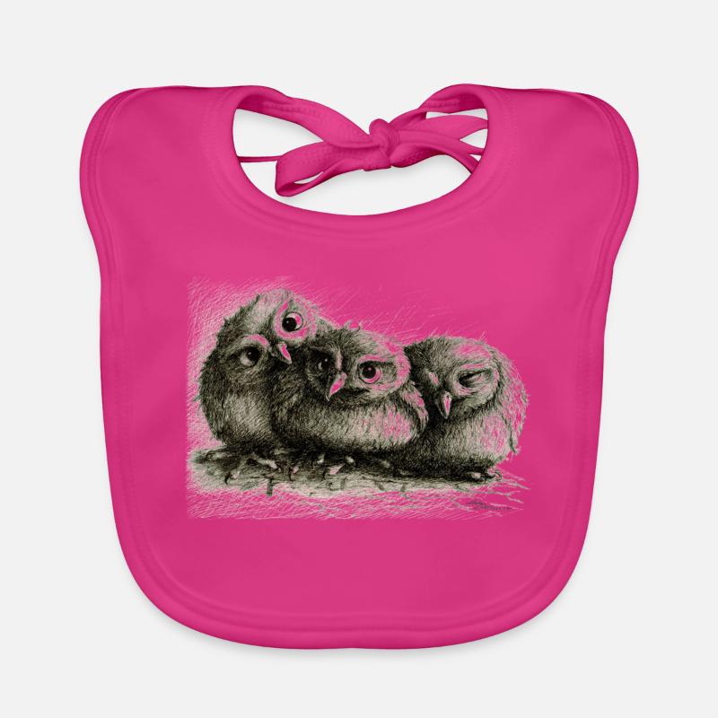 three young owls Organic Baby Bibs