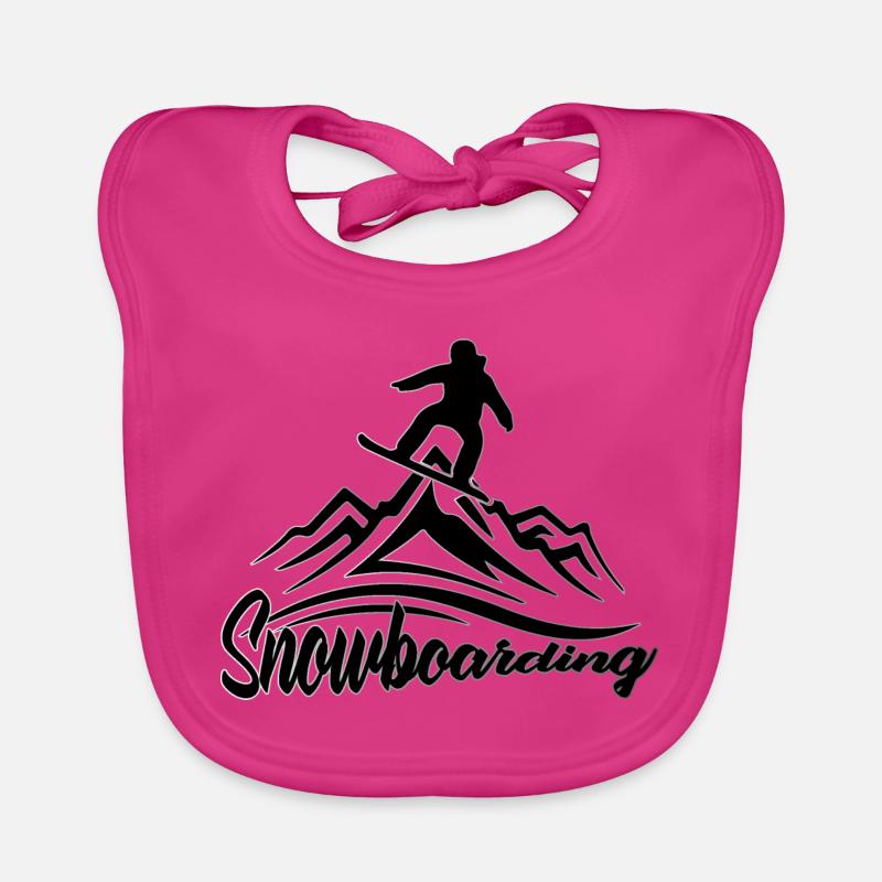 snowboard Baby Bio-Lätzchen