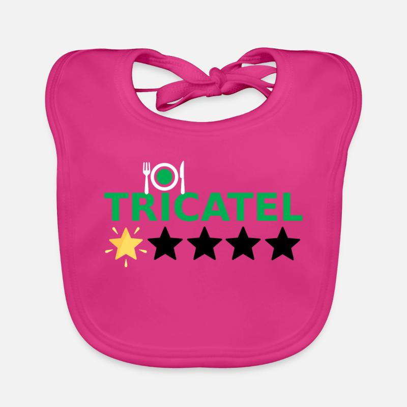 Tricatel - Bavoir bio Bébé - fuchsia
