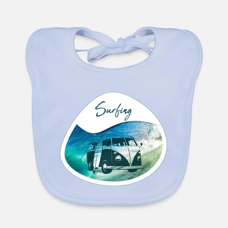 Bus de surf - design Bavoir bio Bébé