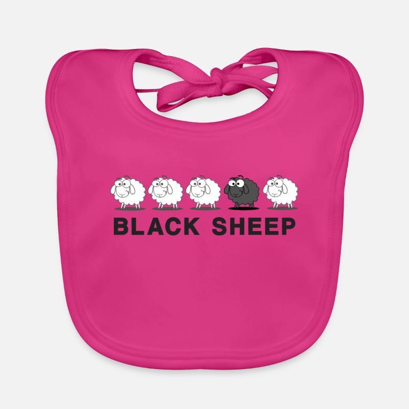 Sheep - Bavoir bio Bébé - fuchsia
