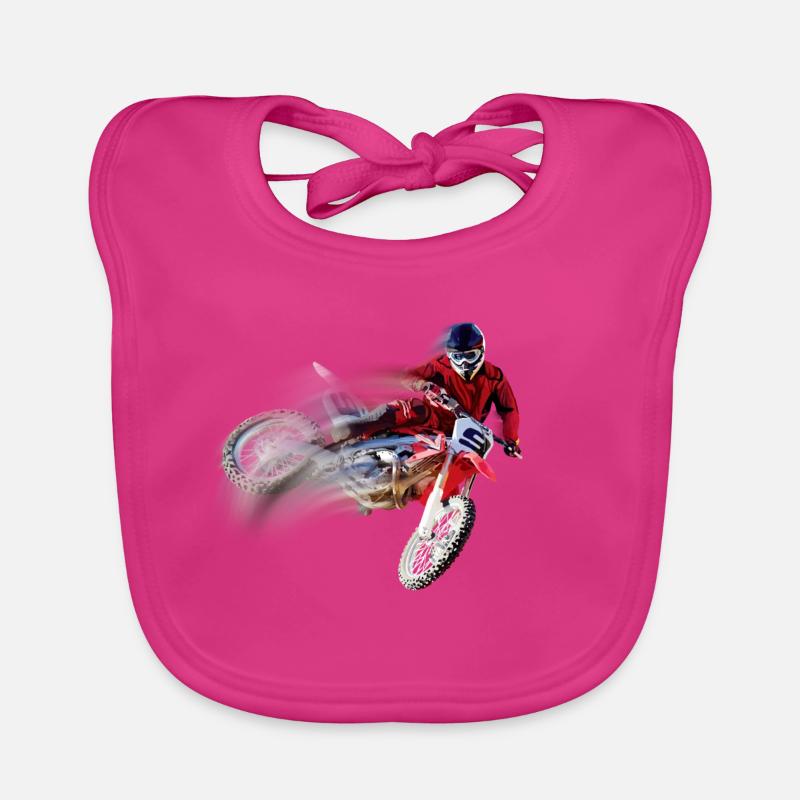 motocross Organic Baby Bibs