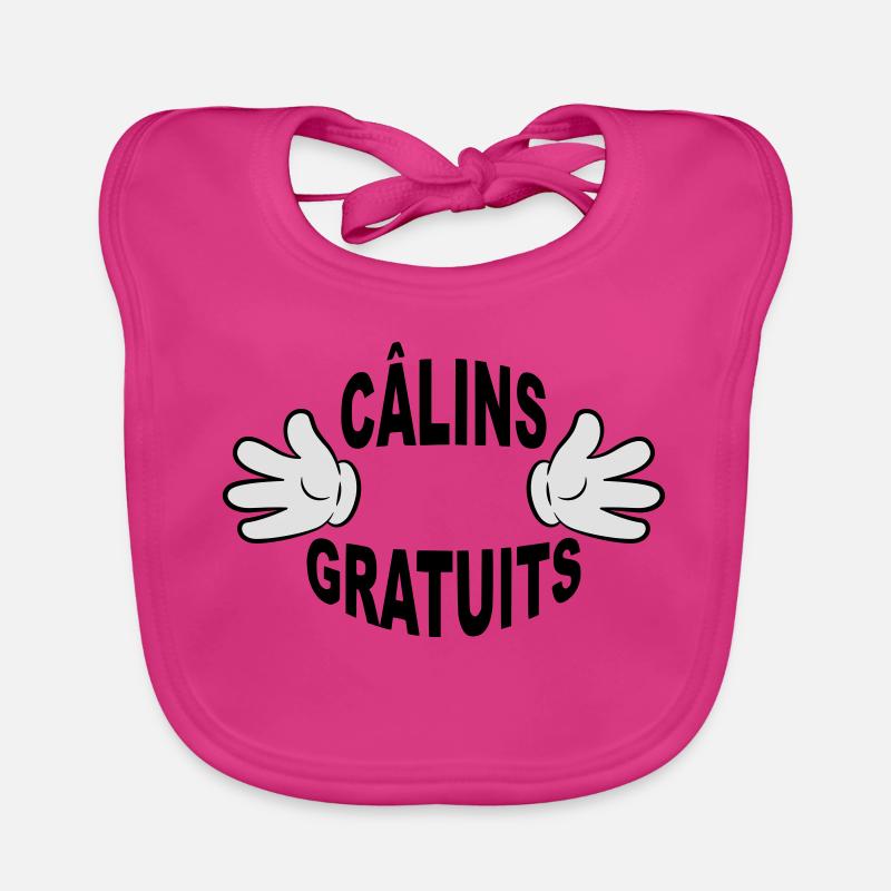 Câlins gratuits mains Bavoir bio Bébé
