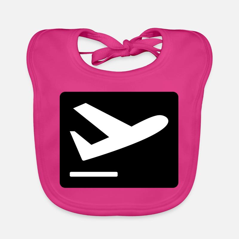 Airplane taking off Organic Baby Bibs