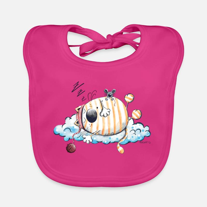 Sleeping Cat - Chat Bavoir bio Bébé