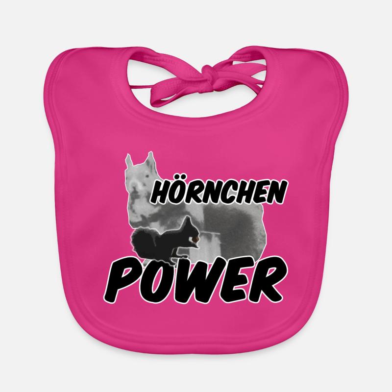 Hörnchenpower Eichhörnchen Tiere Spruch Baby Bio-Lätzchen